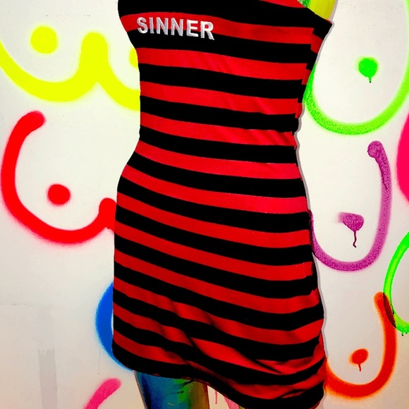 Omighty Sinner Skinny Striped Dress - Picture 6 of 6